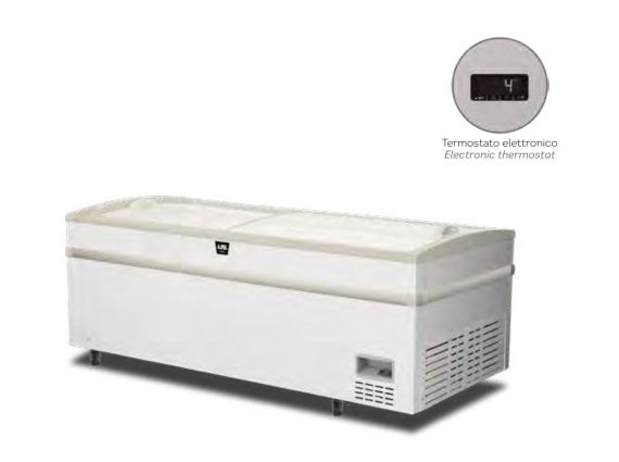 GT EVO 200. Isola a vetri scorrevoli da 2.0 mt. Temperatura -18/-23°